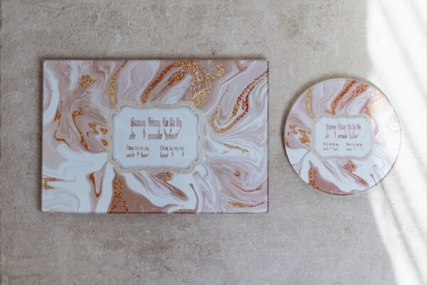סט מגשים ורוד אפור