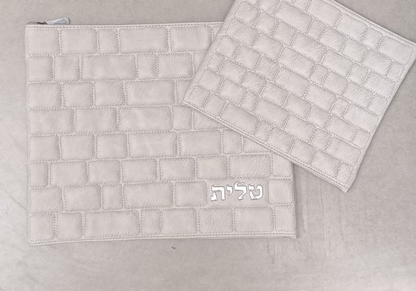 סט נרתיקים לטלית ותפילין דגם כותל